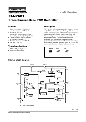 FAN7601M Datasheet PDF Fairchild Semiconductor