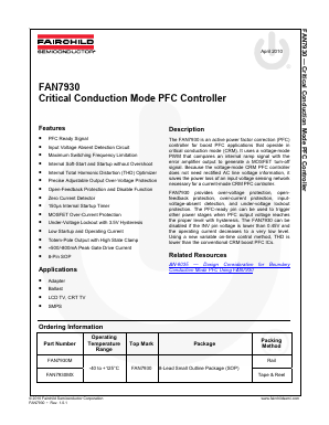 FAN7930MX Datasheet PDF Fairchild Semiconductor