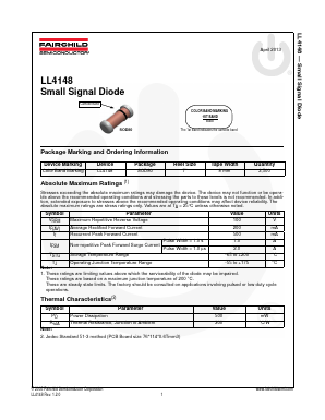LL4148 Datasheet PDF Fairchild Semiconductor
