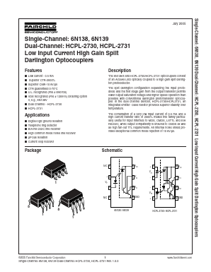 6N138TV Datasheet PDF Fairchild Semiconductor