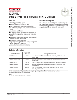 74ABT374CMTCX Datasheet PDF Fairchild Semiconductor