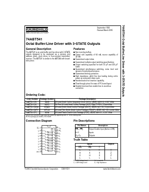 74ABT541CPC Datasheet PDF Fairchild Semiconductor