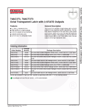 74ACT373 Datasheet PDF Fairchild Semiconductor