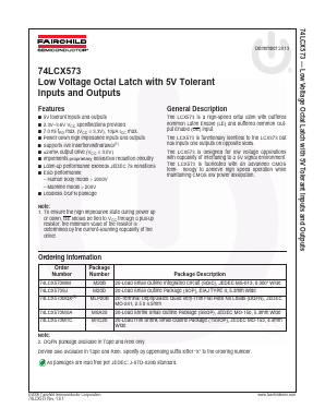 74LCX573 Datasheet PDF Fairchild Semiconductor