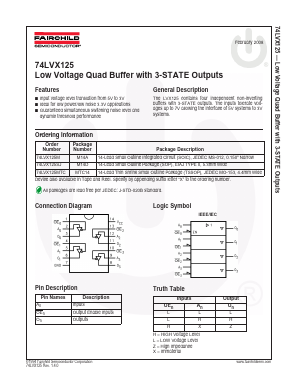 74LVX125M Datasheet PDF Fairchild Semiconductor