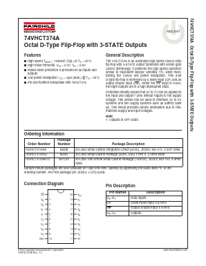 74VHCT374ASJX Datasheet PDF Fairchild Semiconductor