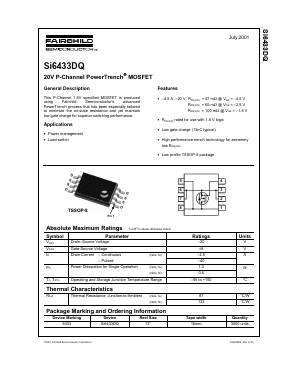 SI6433DQ Datasheet PDF Fairchild Semiconductor