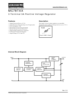 MC78T05CT Datasheet PDF Fairchild Semiconductor
