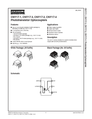 CNY17-1S-M Datasheet PDF Fairchild Semiconductor