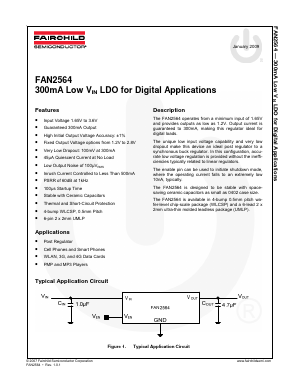 FAN2564UC18X Datasheet PDF Fairchild Semiconductor