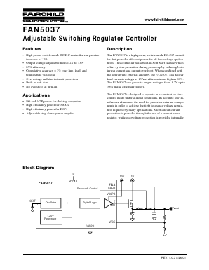 FAN5037 Datasheet PDF Fairchild Semiconductor