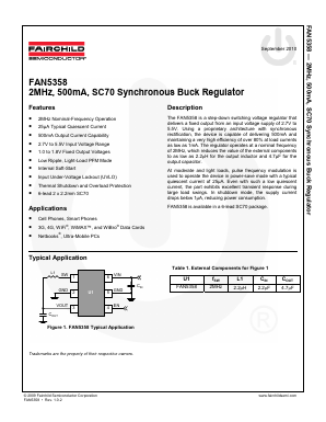 FAN5358 Datasheet PDF Fairchild Semiconductor