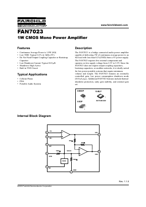 FAN7023MUX Datasheet PDF Fairchild Semiconductor