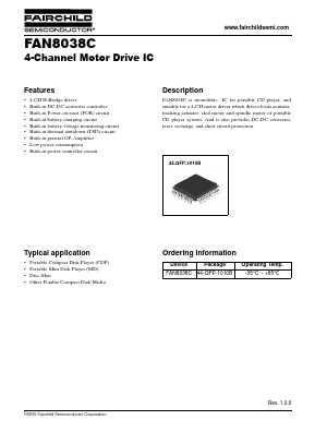 FAN8038C Datasheet PDF Fairchild Semiconductor