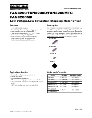 FAN8200MPX Datasheet PDF Fairchild Semiconductor