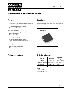 FAN8434 Datasheet PDF Fairchild Semiconductor