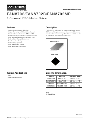 FAN8702 Datasheet PDF Fairchild Semiconductor