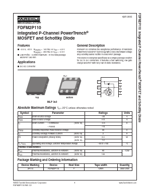 FDFM2P110 Datasheet PDF Fairchild Semiconductor