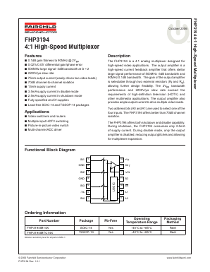 FHP3194 Datasheet PDF Fairchild Semiconductor