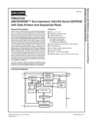 FM93S46TM8 Datasheet PDF Fairchild Semiconductor