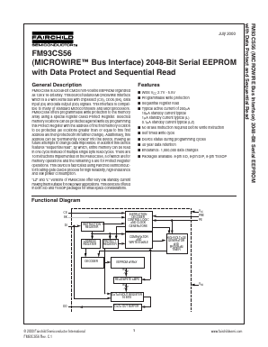 FM93C56 Datasheet PDF Fairchild Semiconductor
