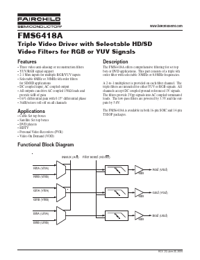 FMS6418 Datasheet PDF Fairchild Semiconductor