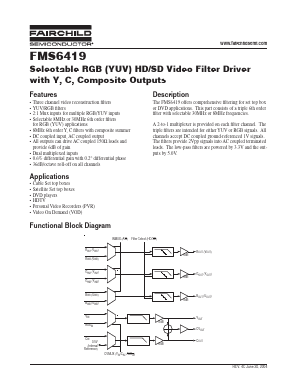 FMS6419MSA28 Datasheet PDF Fairchild Semiconductor