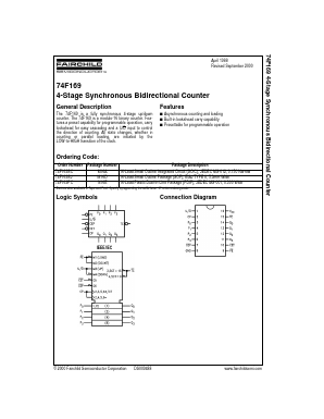 74F169 Datasheet PDF Fairchild Semiconductor