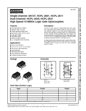 HCPL-2630S Datasheet PDF Fairchild Semiconductor