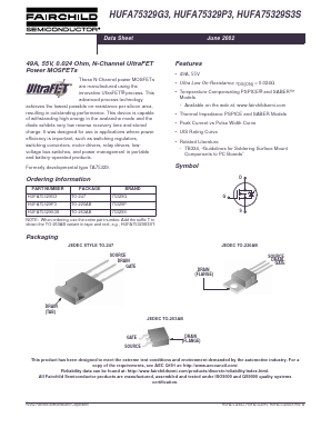 HUFA75329S3ST Datasheet PDF Fairchild Semiconductor