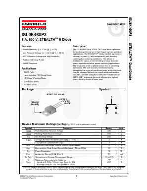 ISL9K460P3 Datasheet PDF Fairchild Semiconductor