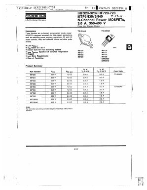 IRF322 Datasheet PDF Fairchild Semiconductor