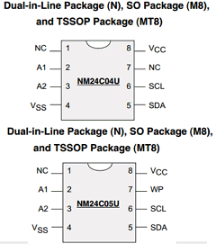 NM24C04ULVN Datasheet PDF Fairchild Semiconductor