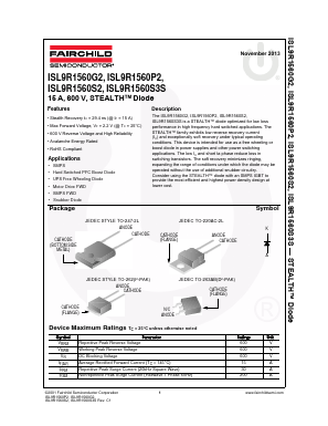 ISL9R1560G2 Datasheet PDF Fairchild Semiconductor