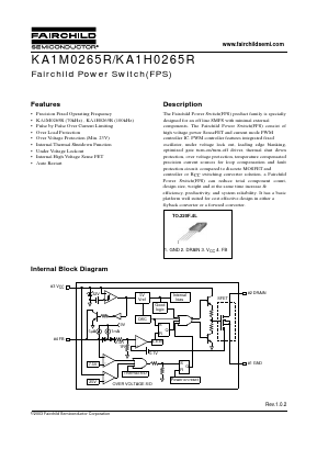 KA1M0265 Datasheet PDF Fairchild Semiconductor