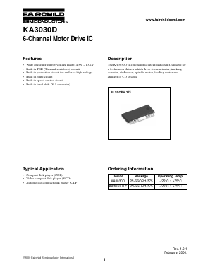 KA3030D Datasheet PDF Fairchild Semiconductor