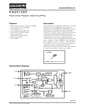 KA2S1265 Datasheet PDF Fairchild Semiconductor