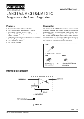 LM431ACM Datasheet PDF Fairchild Semiconductor