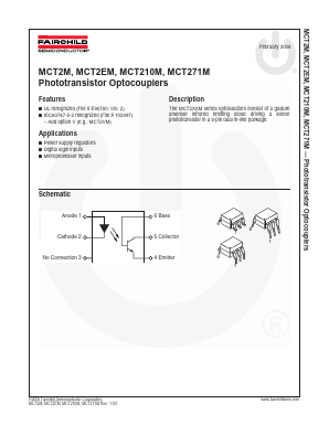 MCT2M Datasheet PDF Fairchild Semiconductor