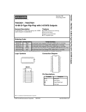 74ACT821SC Datasheet PDF Fairchild Semiconductor