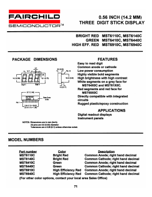 MST6440C Datasheet PDF Fairchild Semiconductor