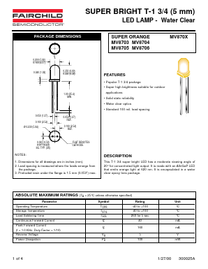 MV8703 Datasheet PDF Fairchild Semiconductor