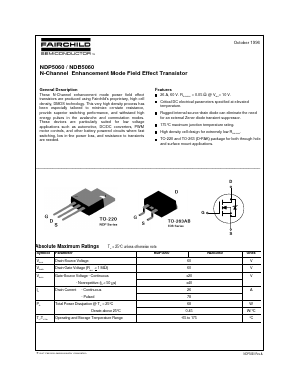NDB5060 Datasheet PDF Fairchild Semiconductor