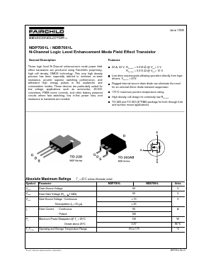 NDP7061L Datasheet PDF Fairchild Semiconductor