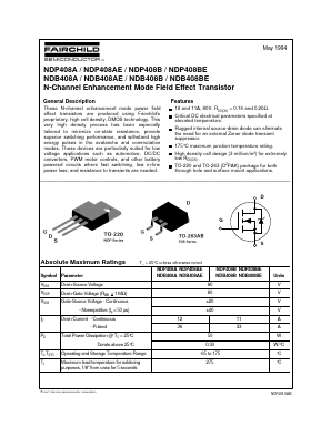 NDP408AE Datasheet PDF Fairchild Semiconductor