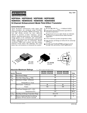NDB608AE Datasheet PDF Fairchild Semiconductor