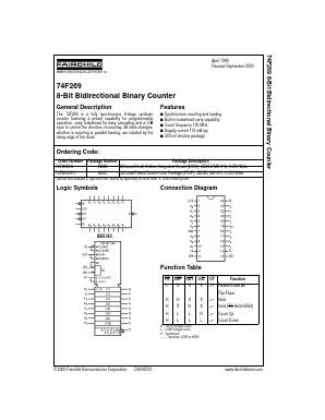 74F269CW Datasheet PDF Fairchild Semiconductor