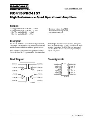 RC4156 Datasheet PDF Fairchild Semiconductor