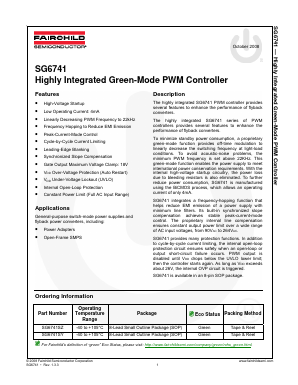 SG6741SY Datasheet PDF Fairchild Semiconductor