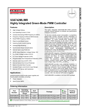 SG6742MLSY Datasheet PDF Fairchild Semiconductor